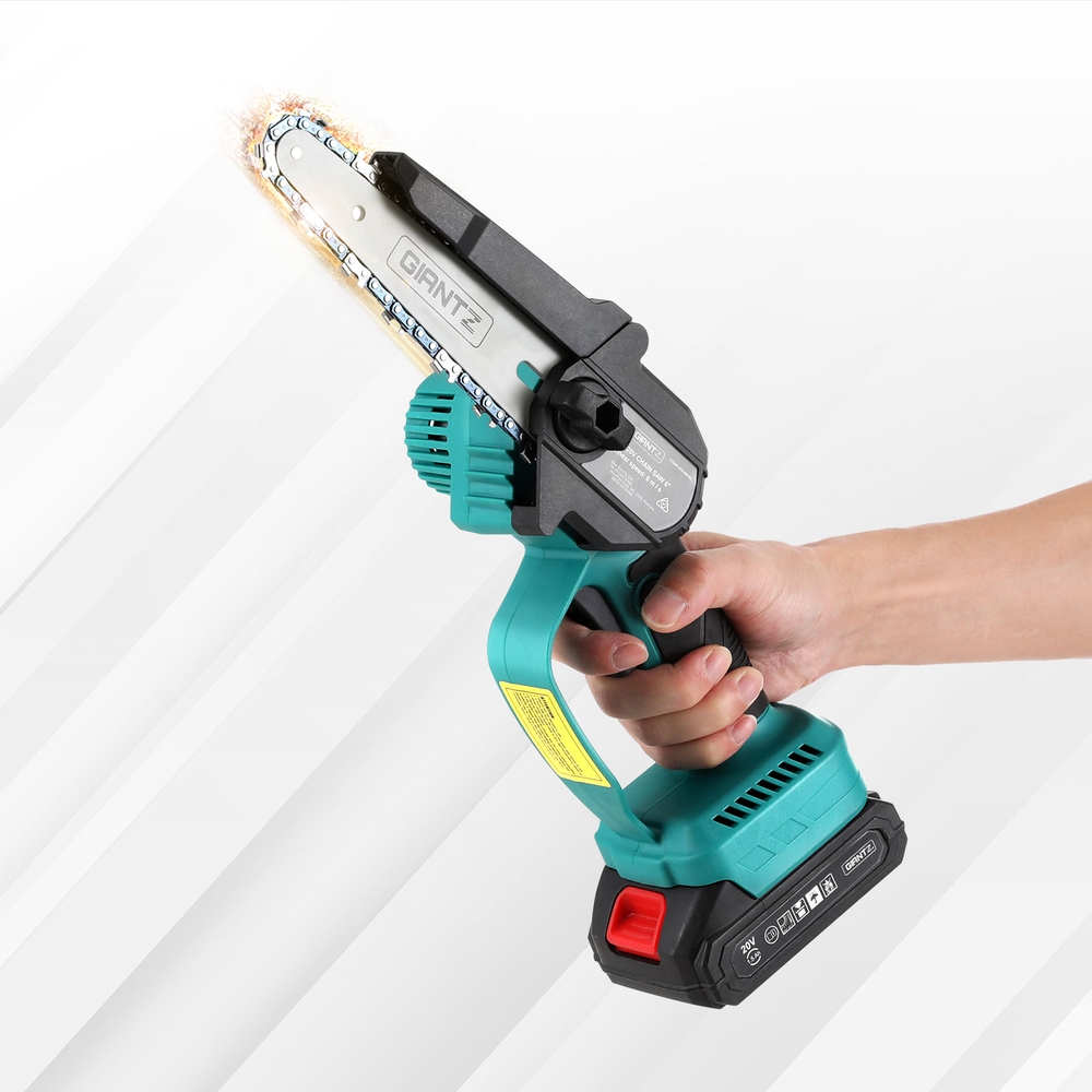 Giantz 6 Inch Mini Cordless Chainsaw Rechargeable Cutter