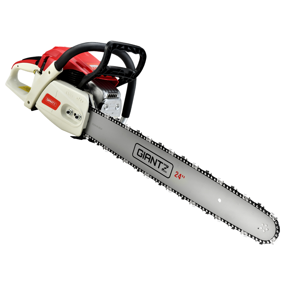 Giantz 65cc Petrol Chainsaw 24 Inch Bar E-Start Pruner
