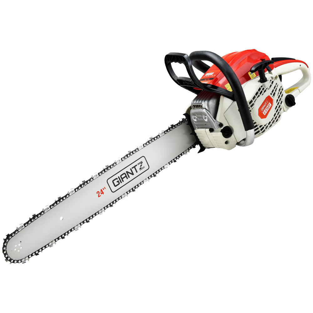 Giantz 65cc Petrol Chainsaw 24 Inch Bar E-Start Pruner view 2