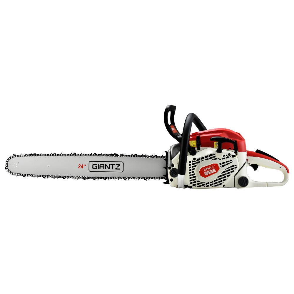 Giantz 65cc Petrol Chainsaw 24 Inch Bar E-Start Pruner view 3