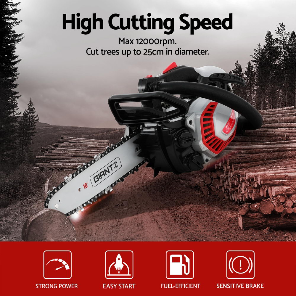 Giantz 25CC Petrol Chainsaw 10 Inch Lightweight Pruner view 4