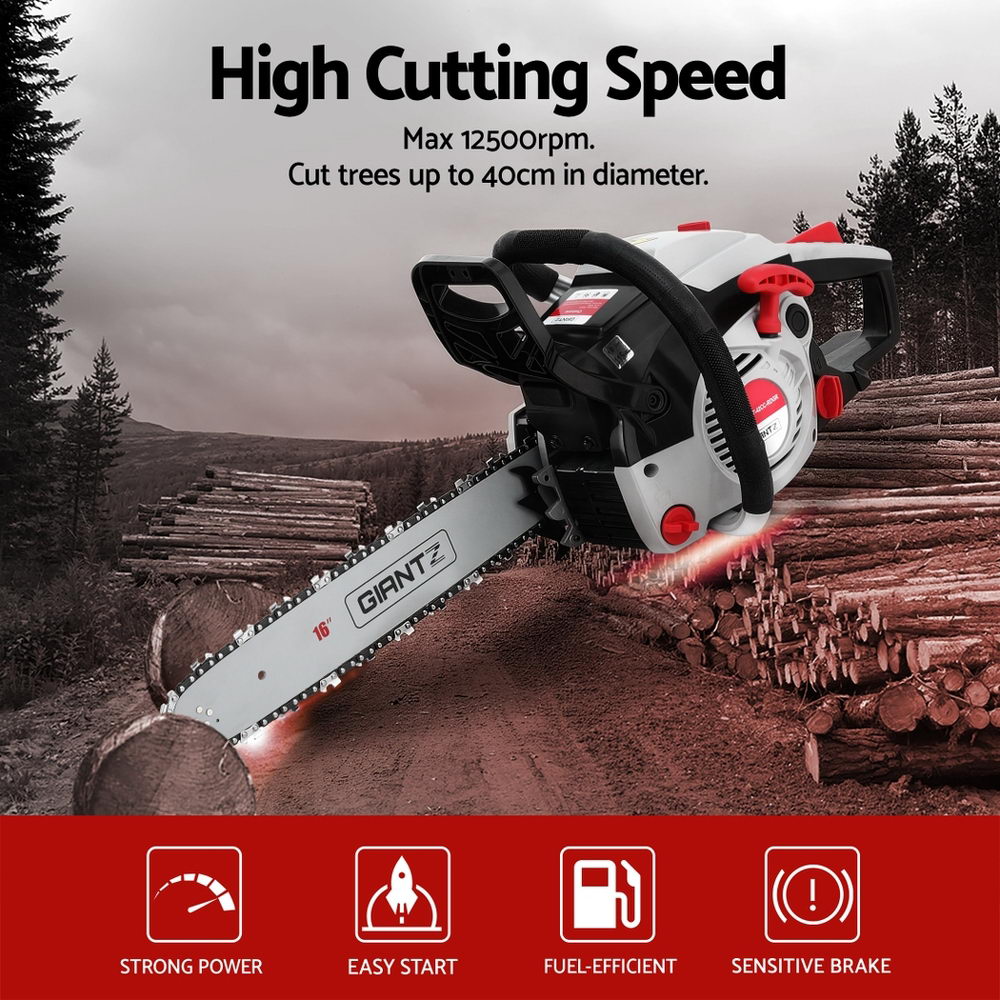 Giantz 42CC Petrol Chainsaw 16 Inch Bar Lightweight view 4