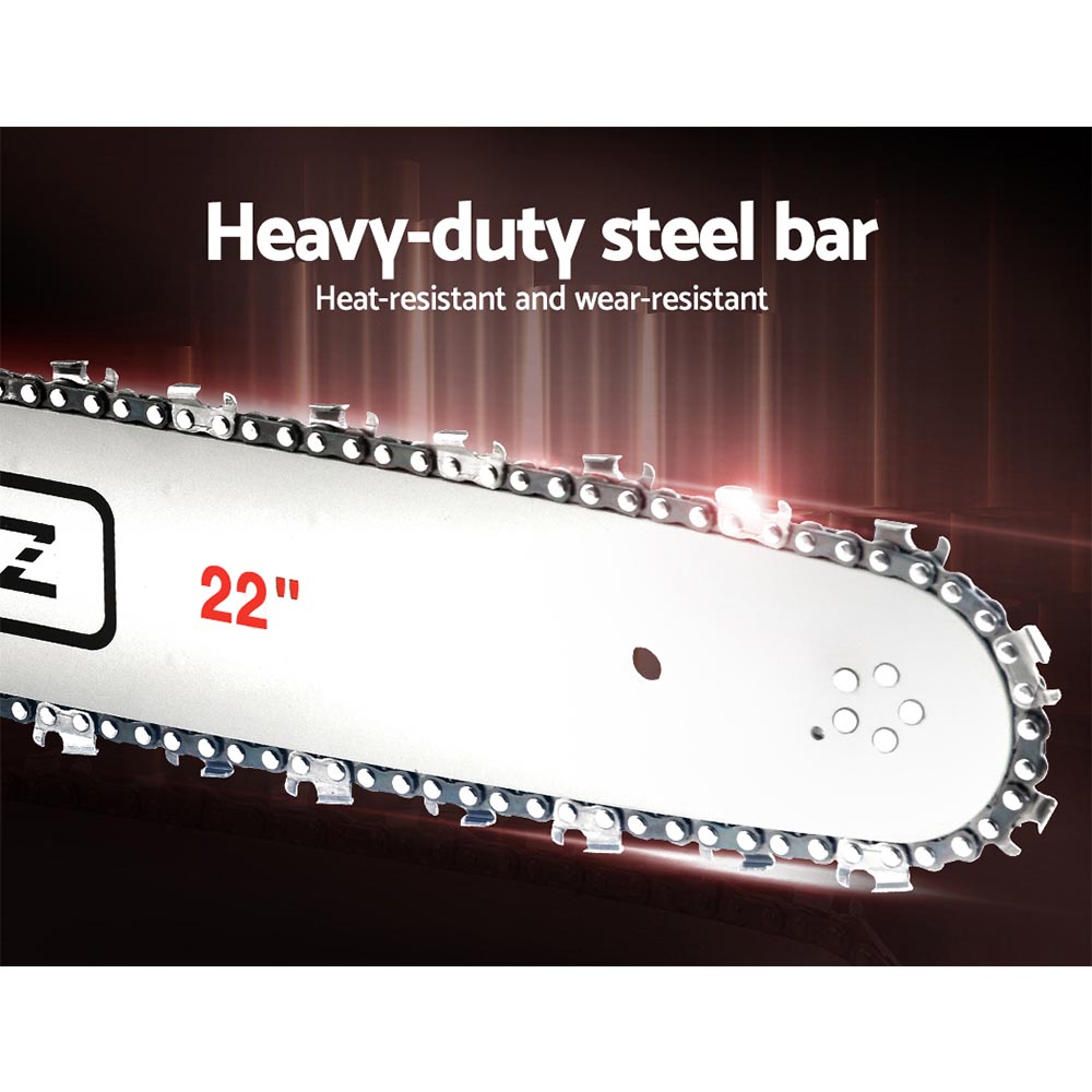 Giantz 62CC Petrol Chainsaw 22 Inch Bar Commercial E-Start view 4