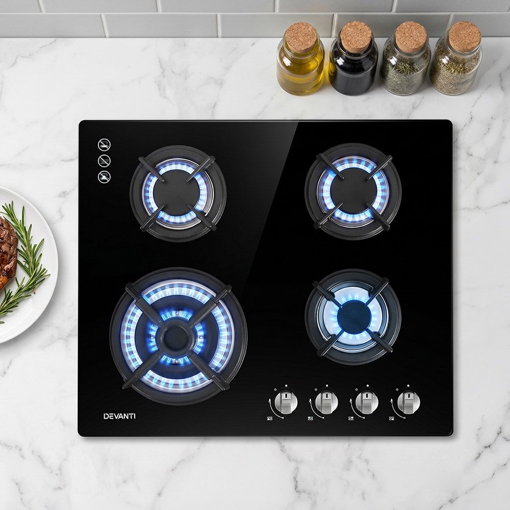 Devanti 60cm 4 Burner Gas Cooktop