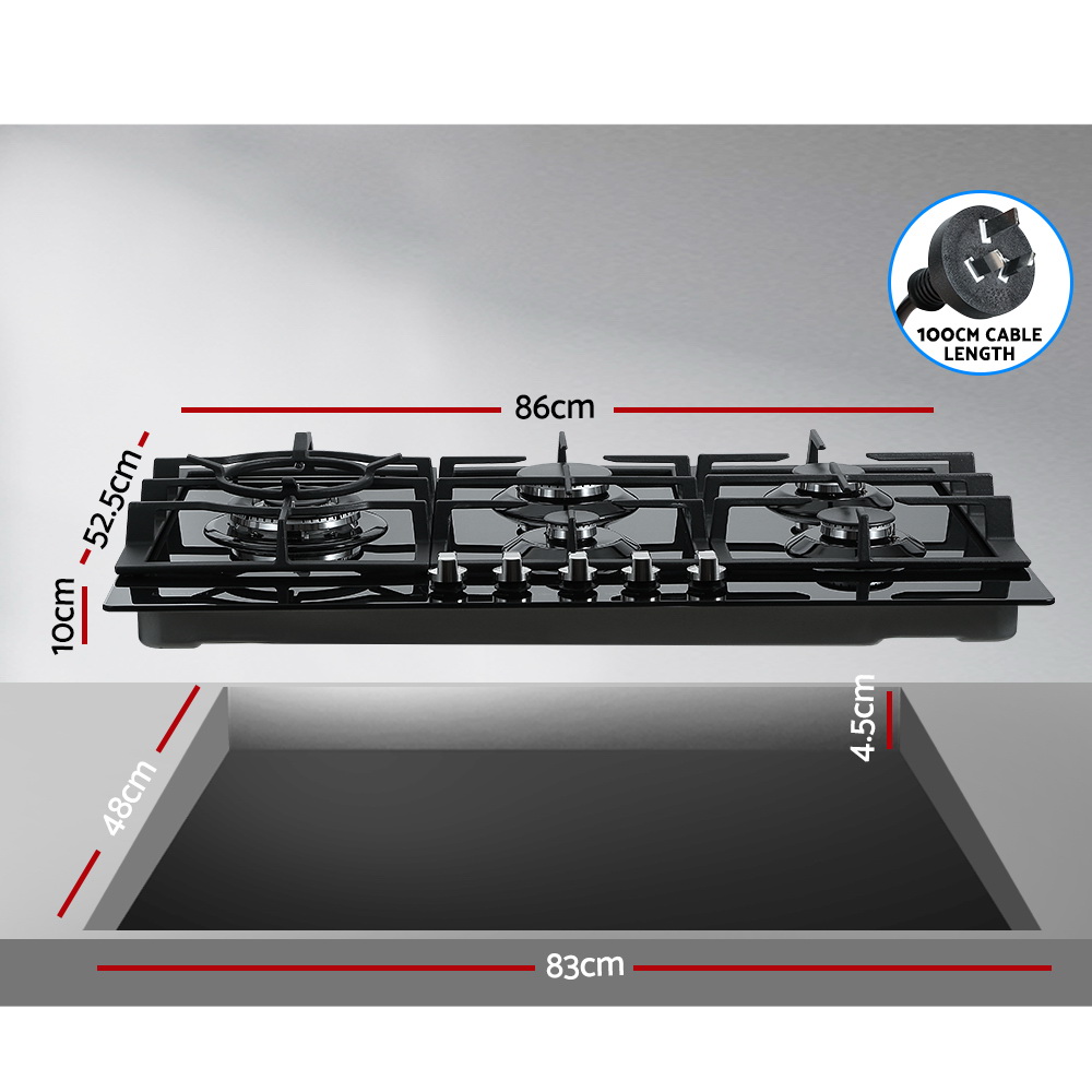 Devanti 90cm 5 Burner Gas Cooktop view 2