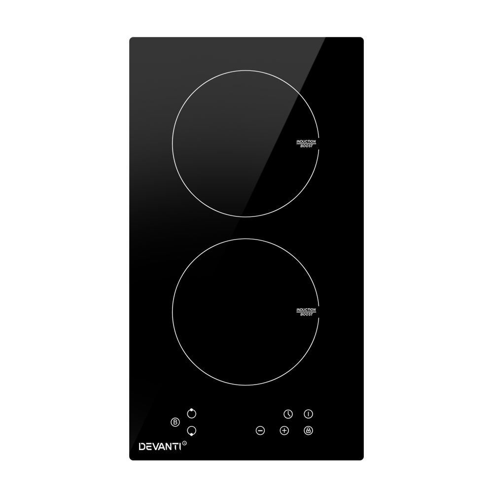 Devanti 30cm Induction Cooktop 2 Cooking Zones