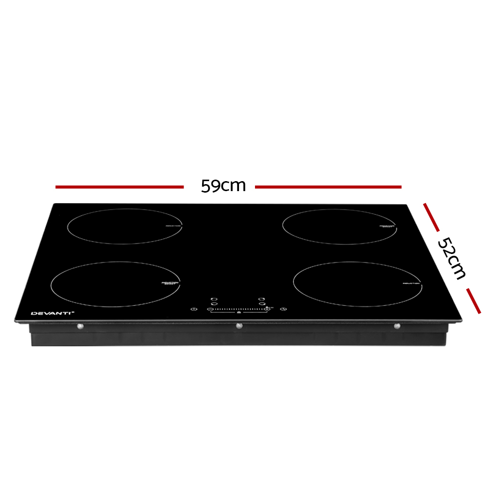 Devanti 60cm Induction Cooktop 4 Cooking Zones view 2