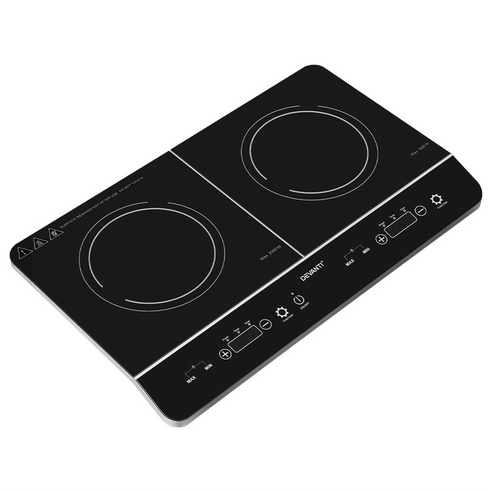 Devanti 60cm Portable Induction Cooktop 2 Zones view 3
