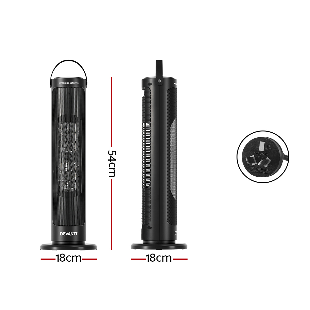 Devanti Ceramic Tower Heater 2000W 4 Modes view 2