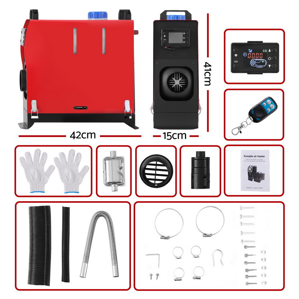 Giantz Diesel Air Heater 12V 5KW All in One with Remote view 2