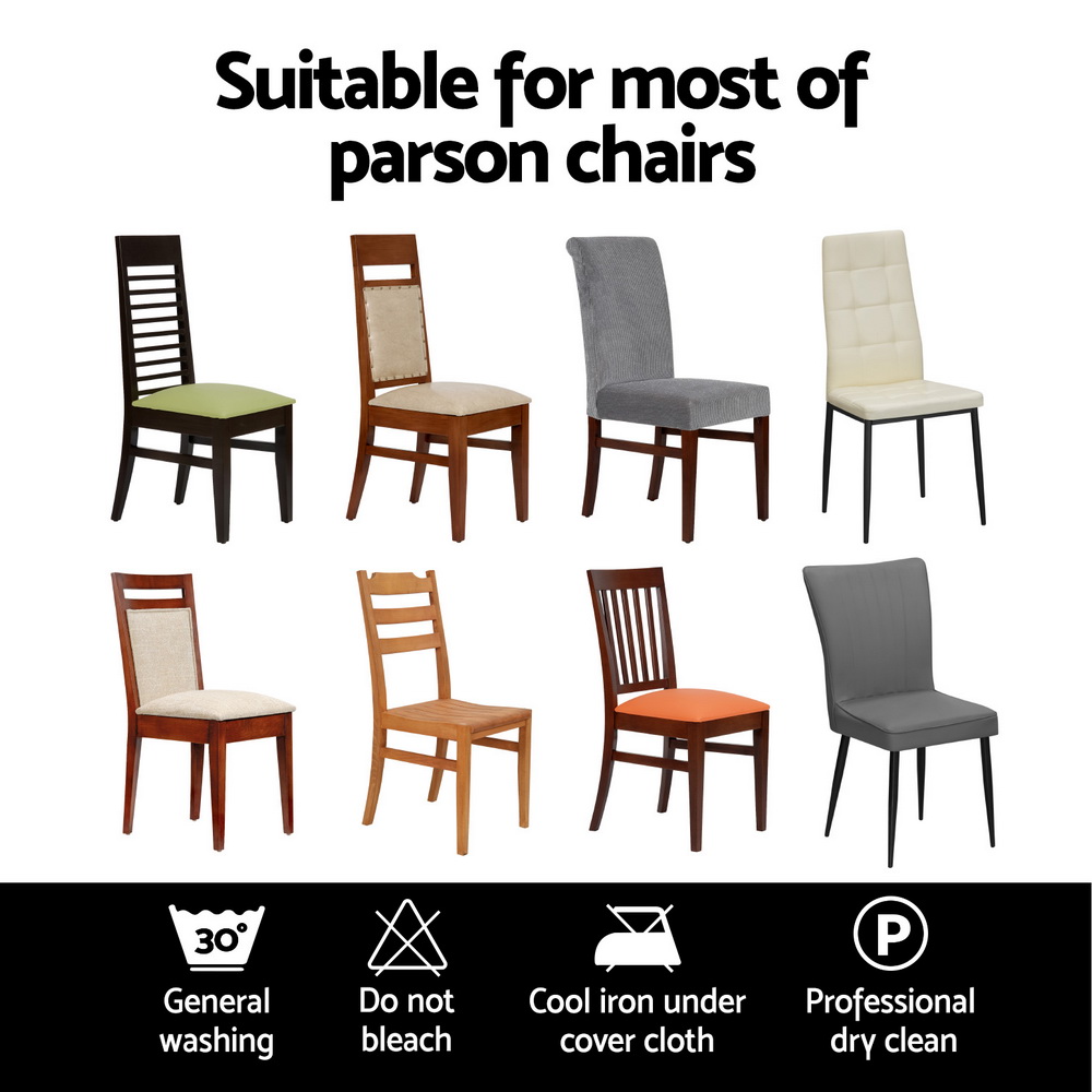 Artiss Stretch Dining Chair Covers, Set of 2 or 4 view 5