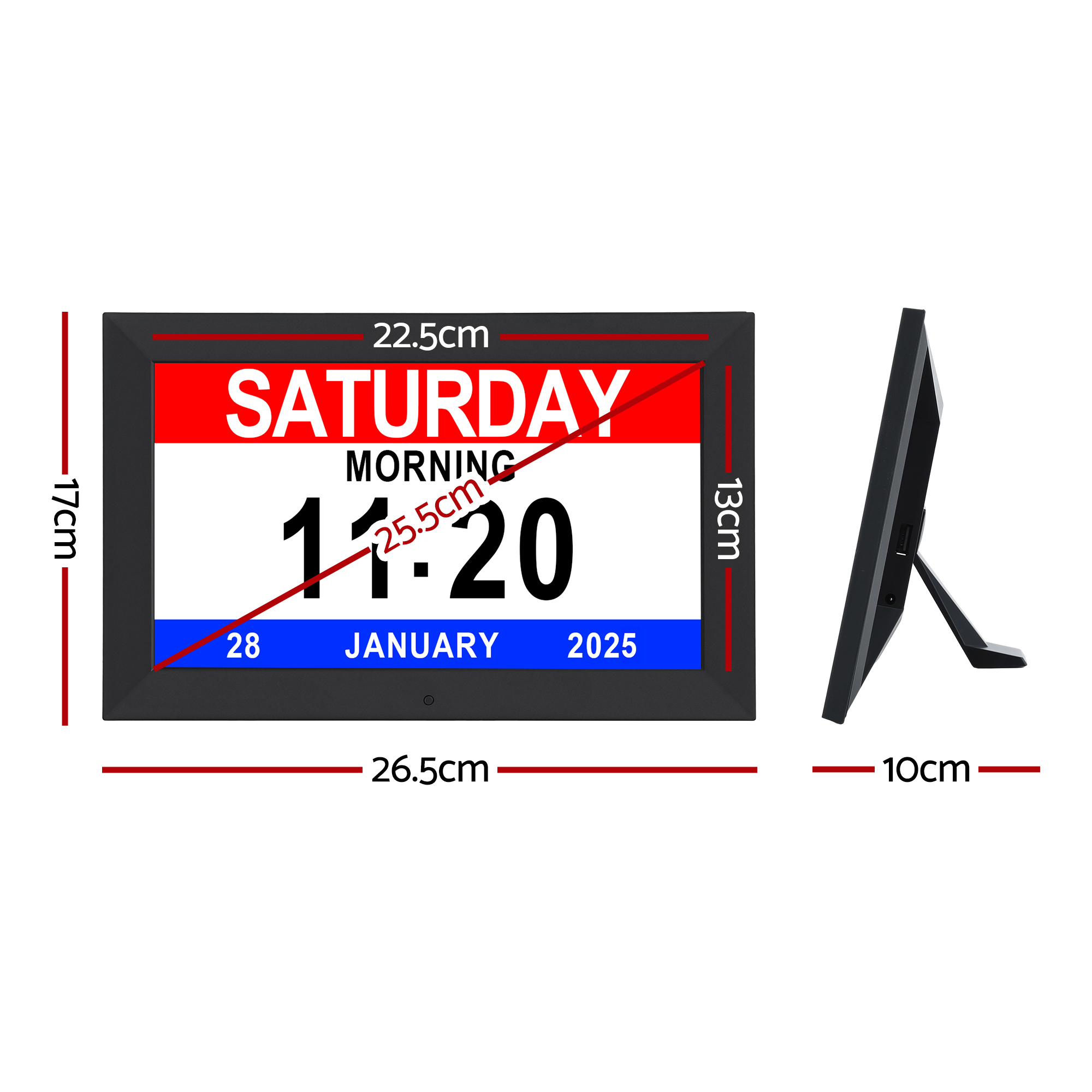 Artiss 10 Inch Digital Day Clock in 2 Colours view 3