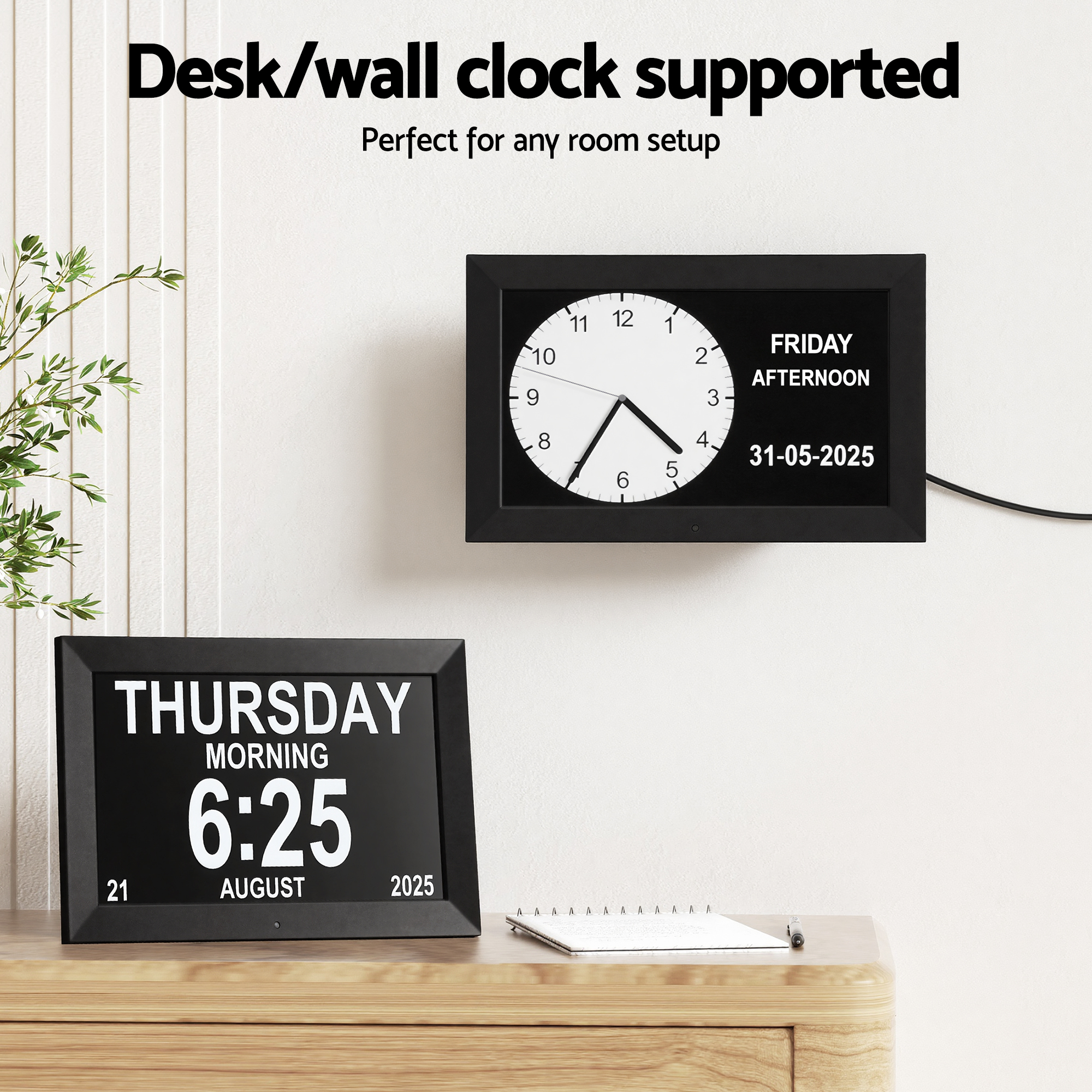 Artiss 10 Inch Digital Day Clock in 2 Colours view 5