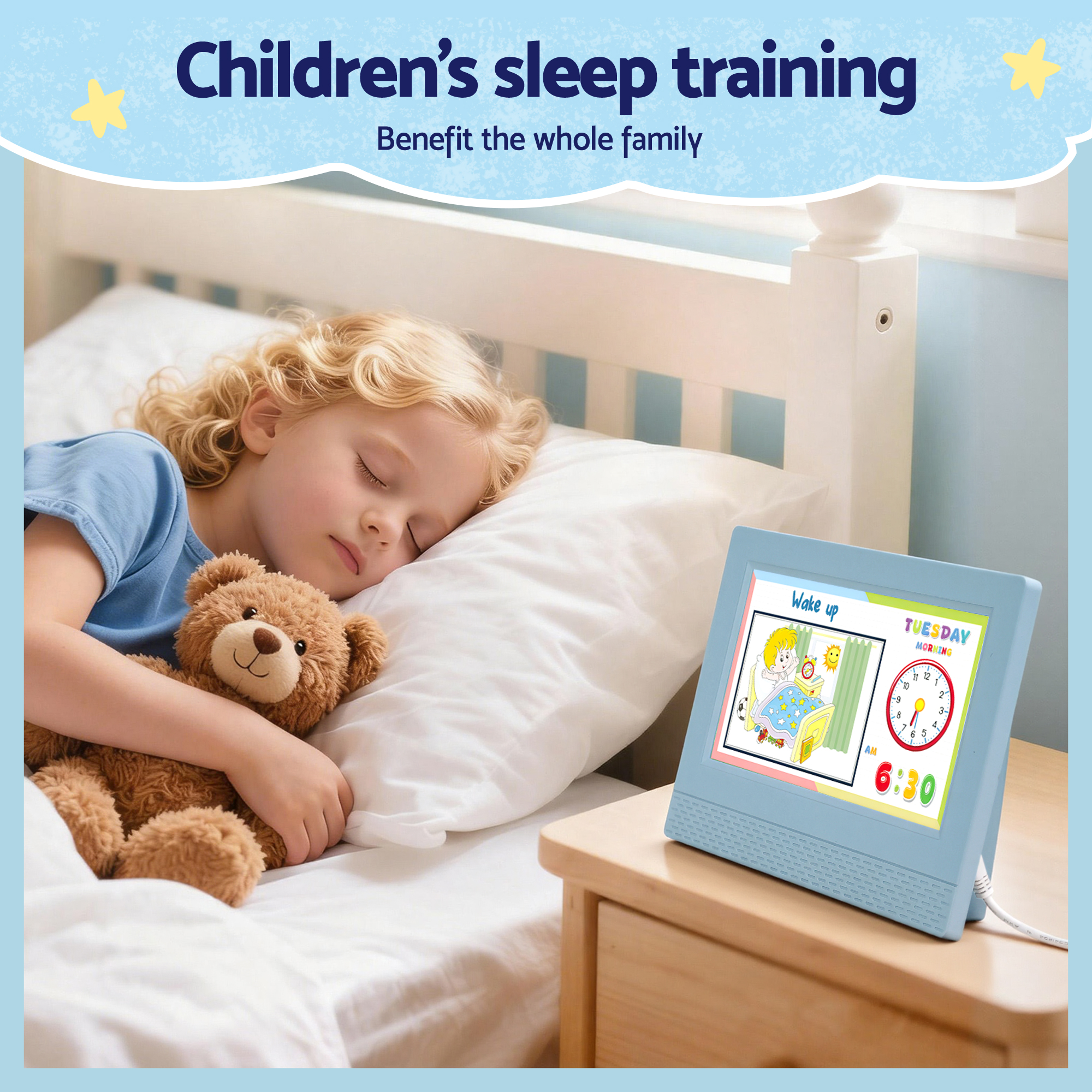 Artiss 7 Inch Kids Sleep Trainer Digital Day Clock view 5