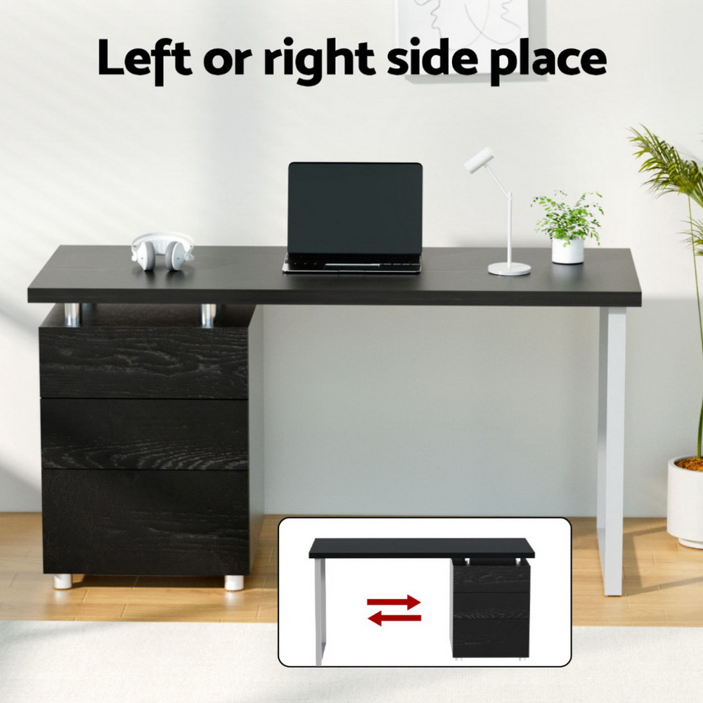 Artiss 140cm Computer Desk with 3 Drawers in 2 Colours view 4