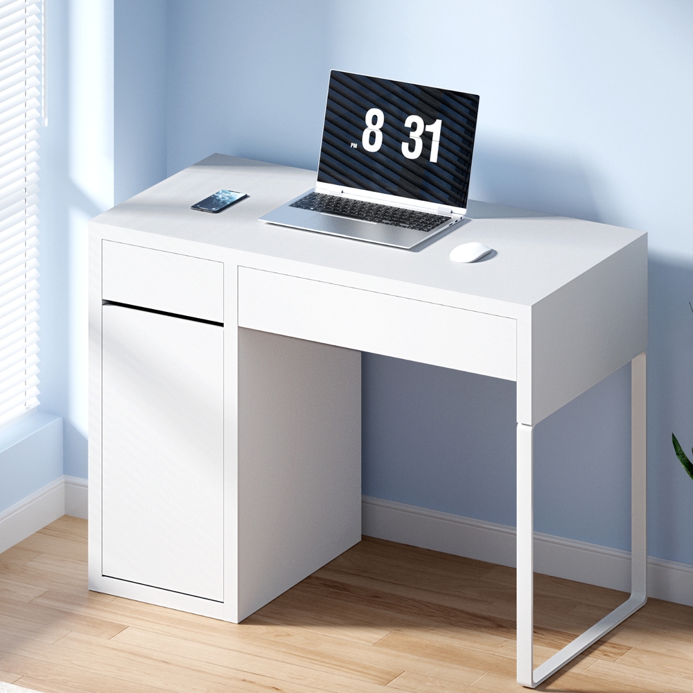 Artiss Computer Desk with Drawer Cabinet White