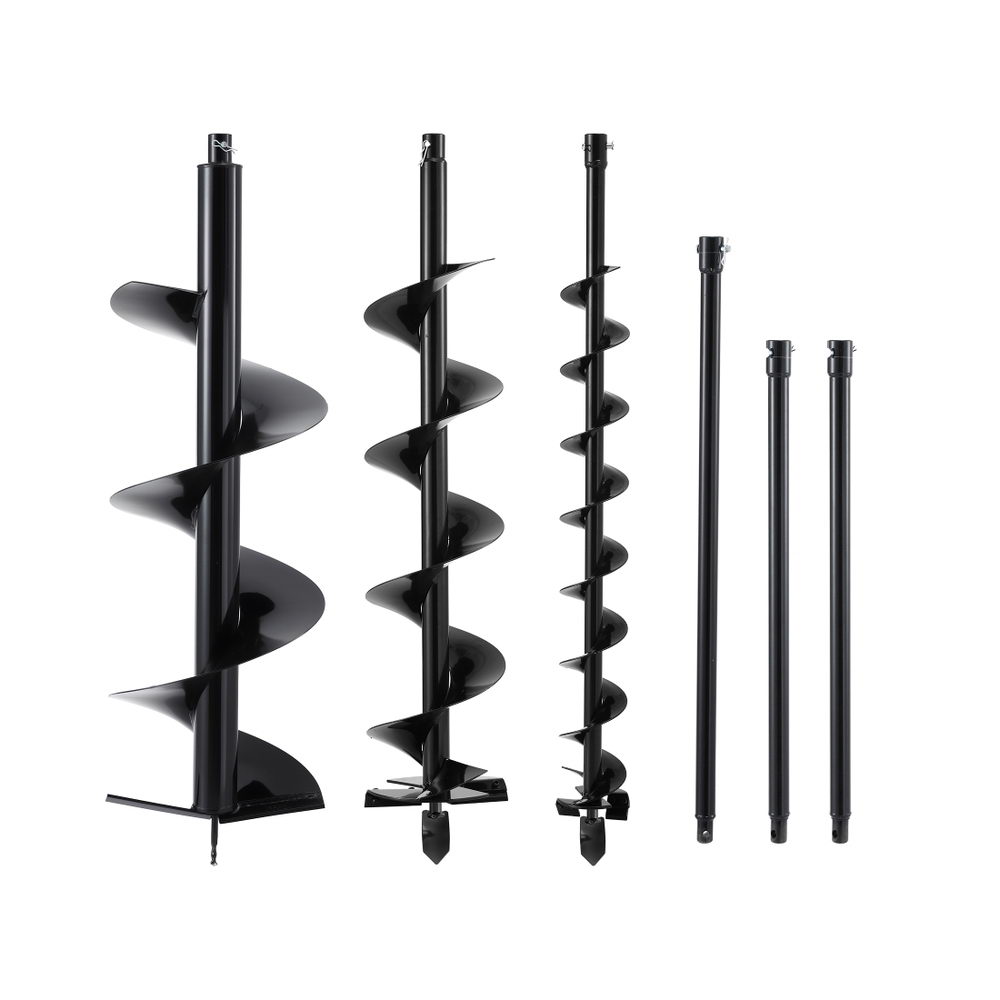Giantz Auger Drill Bit Set 100mm 200mm 300mm Carbon Steel view 3