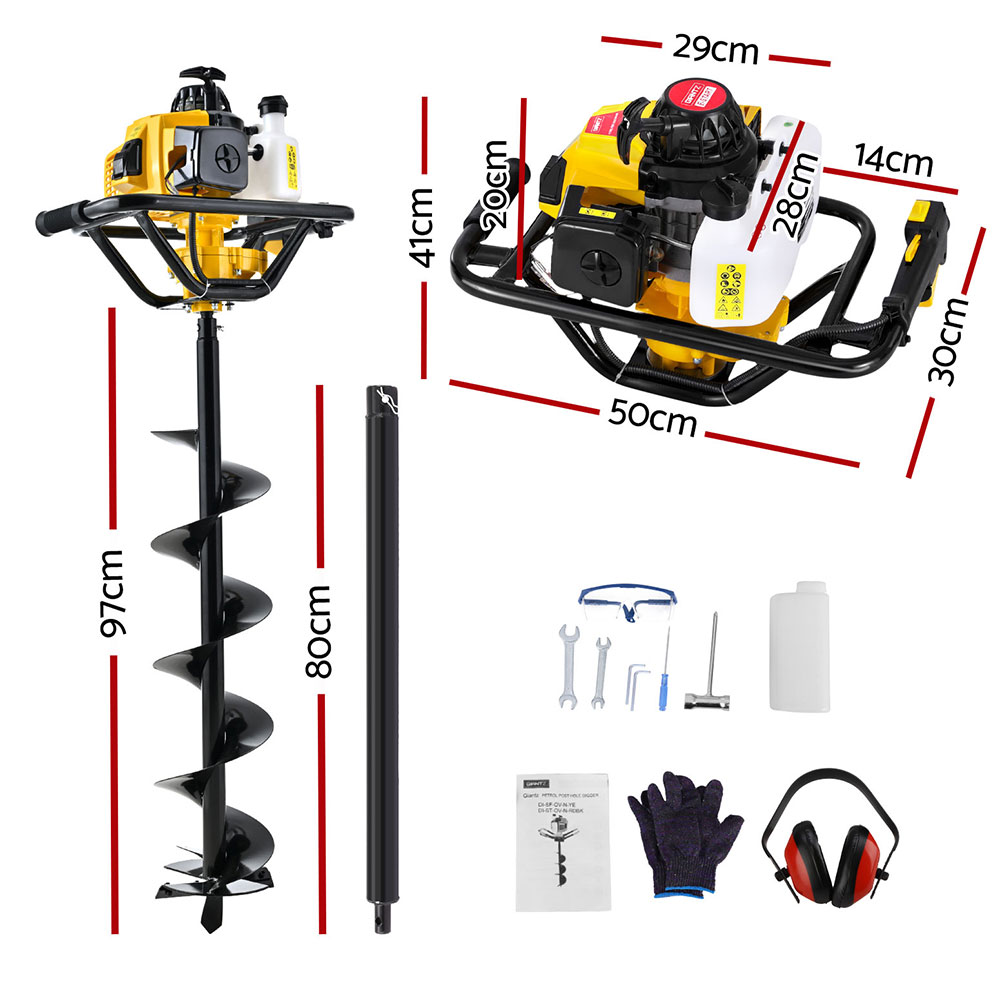Giantz Heavy Duty Post Hole Digger with Auger Options view 2