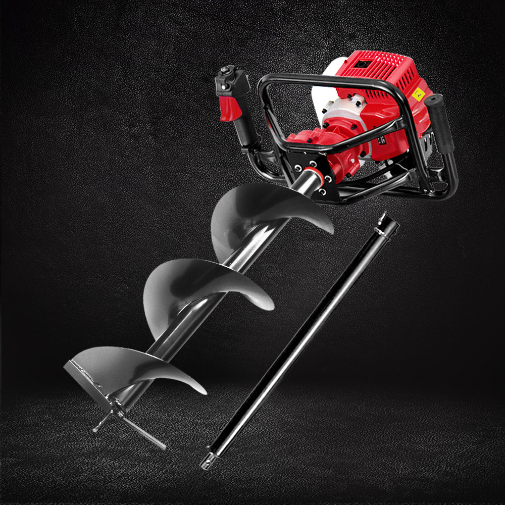 Giantz 65cc Post Hole Digger with Auger Options, Red