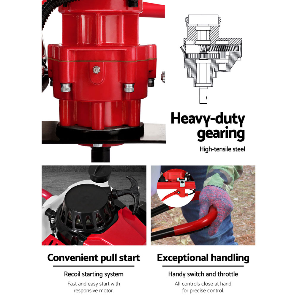 Giantz Post Hole Digger Motor Only 63cc Petrol view 4