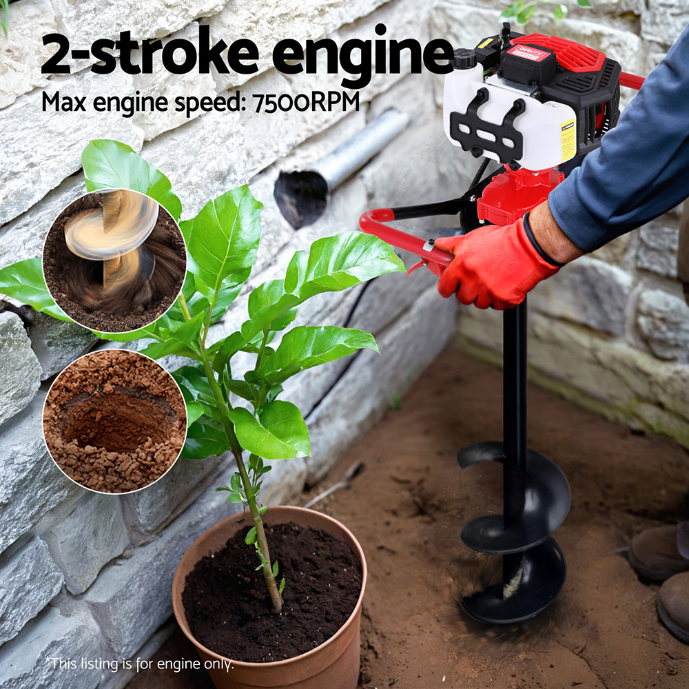 Giantz Pro Series Post Hole Digger Motor Only 65cc view 5