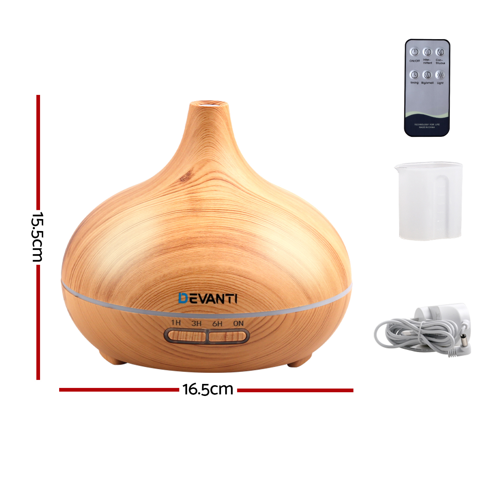Devanti Wood Grain Aroma Diffuser 300ml view 2