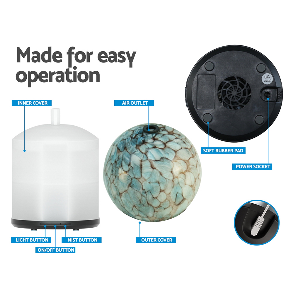 Devanti Glass Aroma Diffuser 240ml view 4