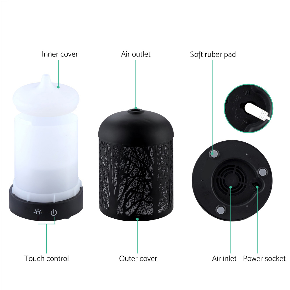 Devanti LED Aroma Diffuser Iron Art 160ml view 4