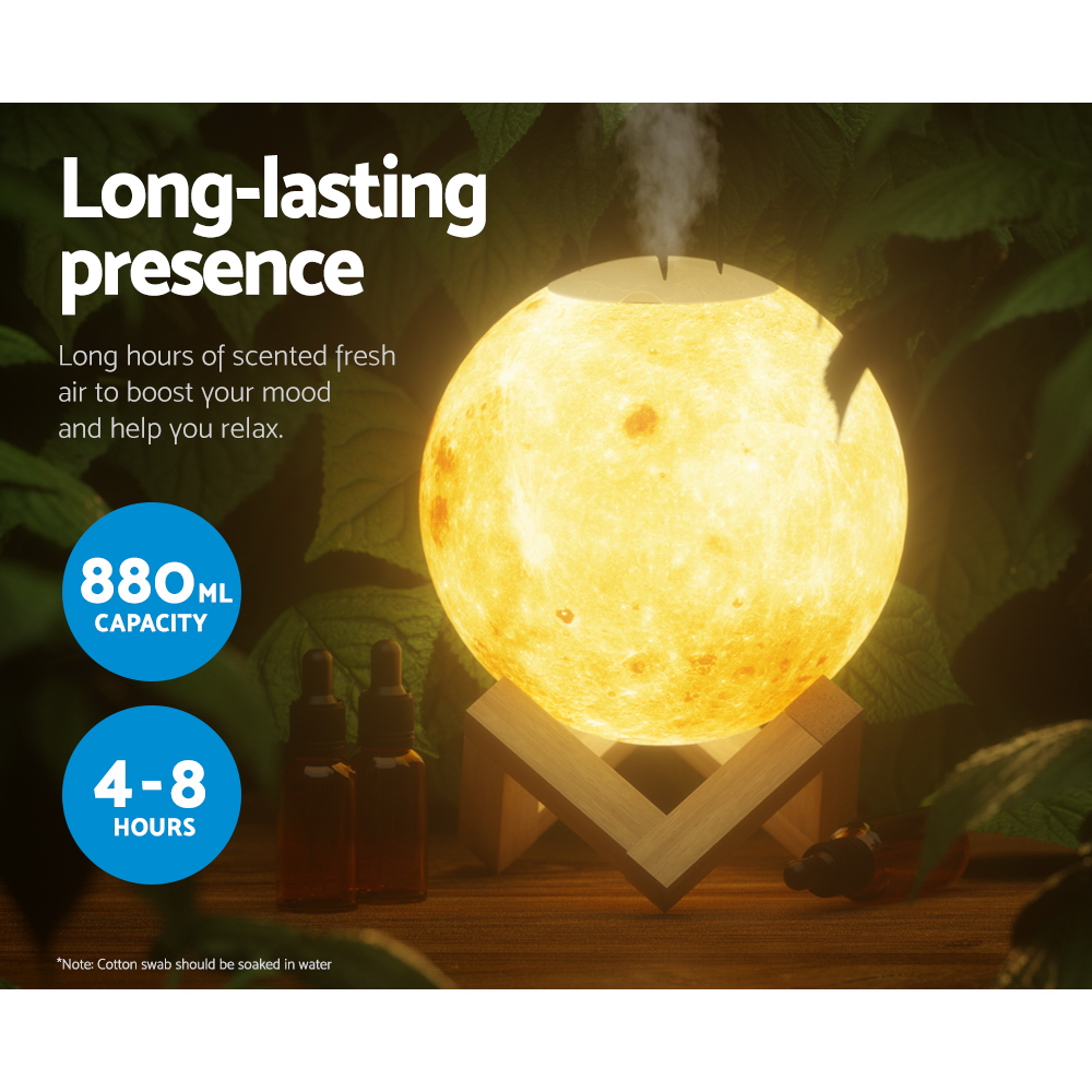 Devanti Moon Lamp Aroma Diffuser 880ml Night Light view 5