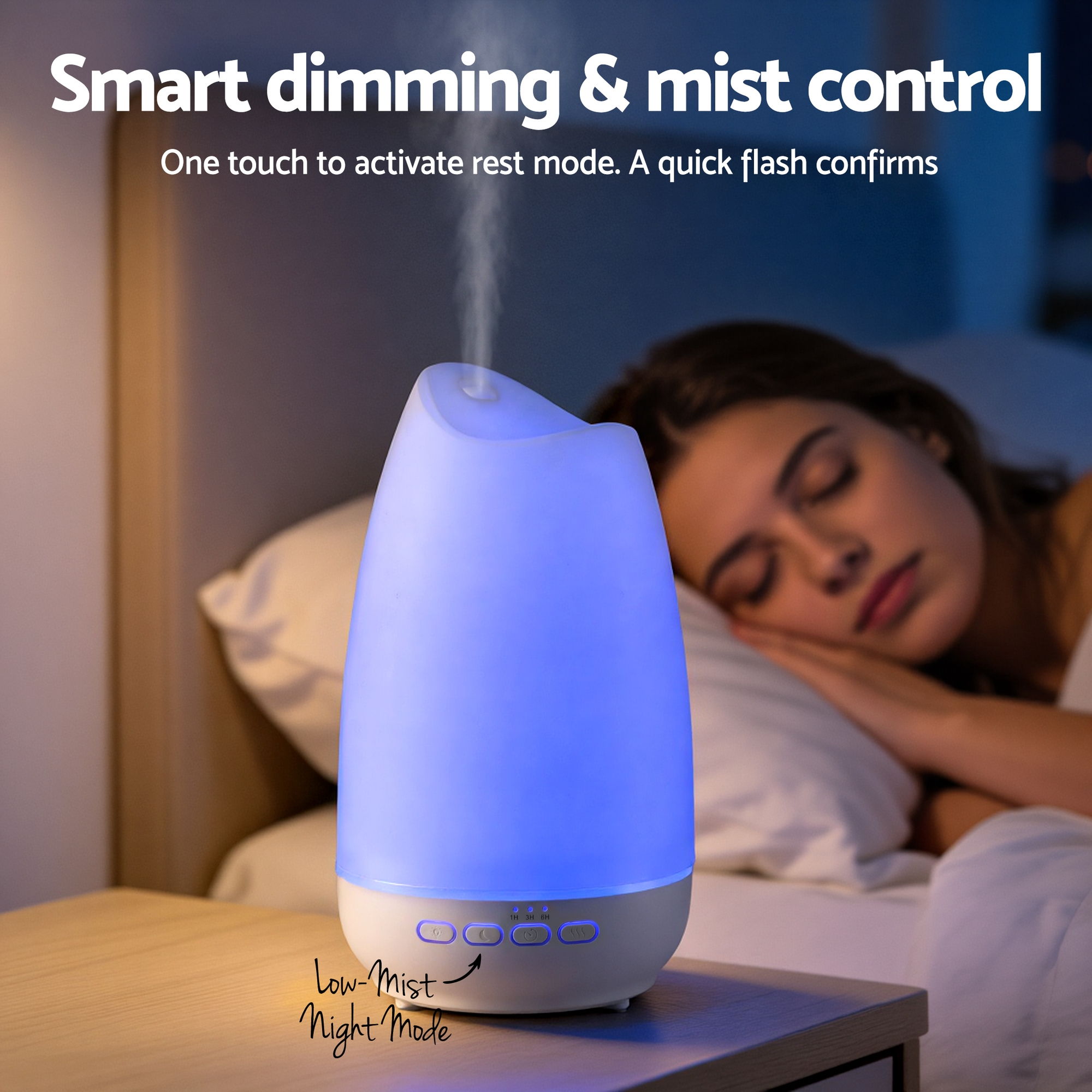 Devanti 300ml Ultrasonic Aroma Diffuser with LED Light view 4