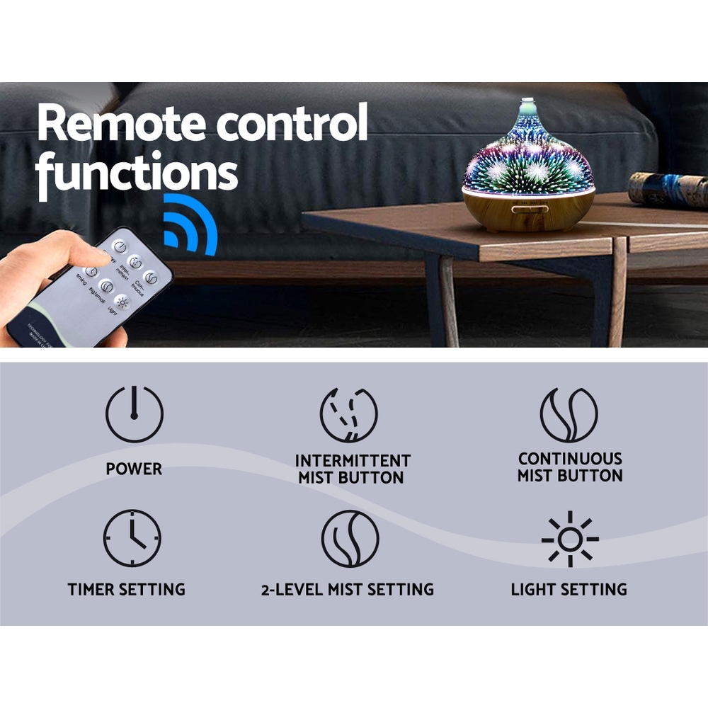 Devanti 3D Glass Aroma Diffuser 400ml view 5