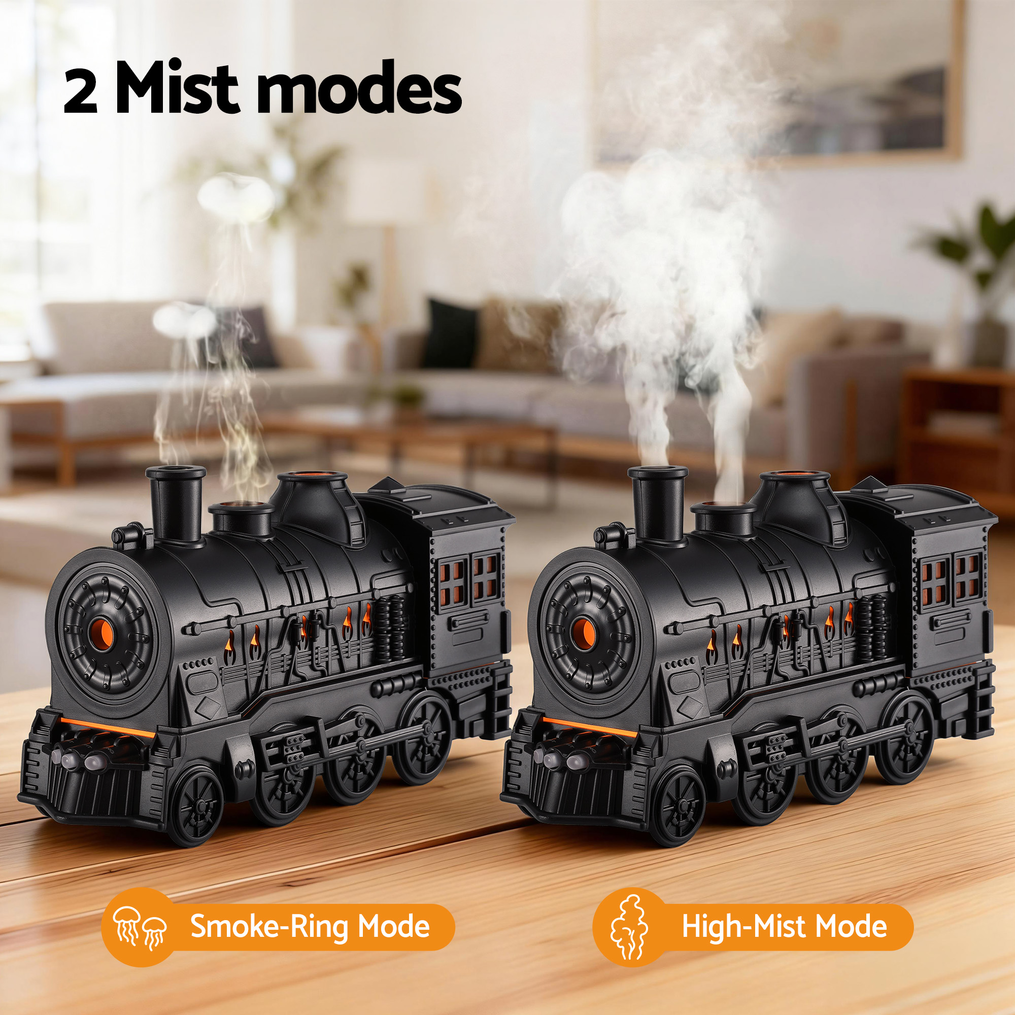 Devanti Train Aroma Diffuser Humidifier 300ml LED Timer view 4