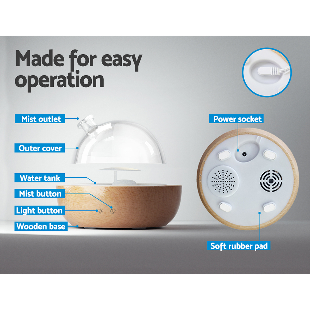 Devanti Glass Dome Aroma Diffuser 200ml view 5