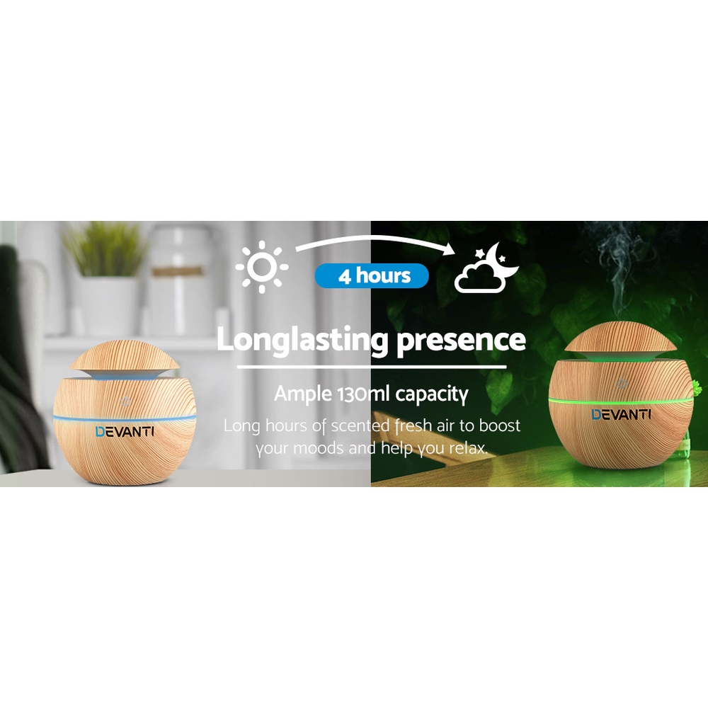 Devanti 4-in-1 Aroma Diffuser Humidifier 130ml view 3