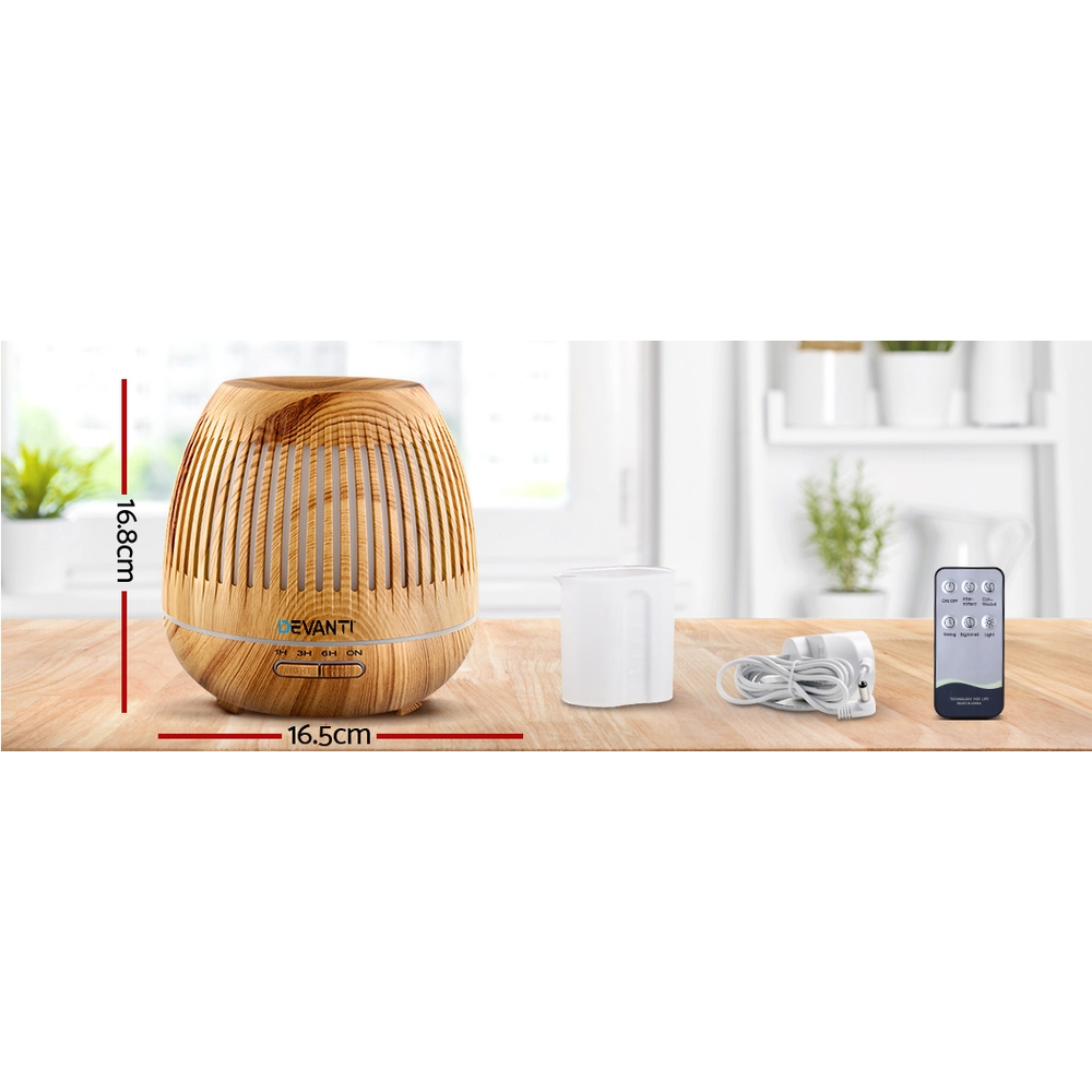 Devanti Wood Grain Aroma Diffuser 400ml view 2