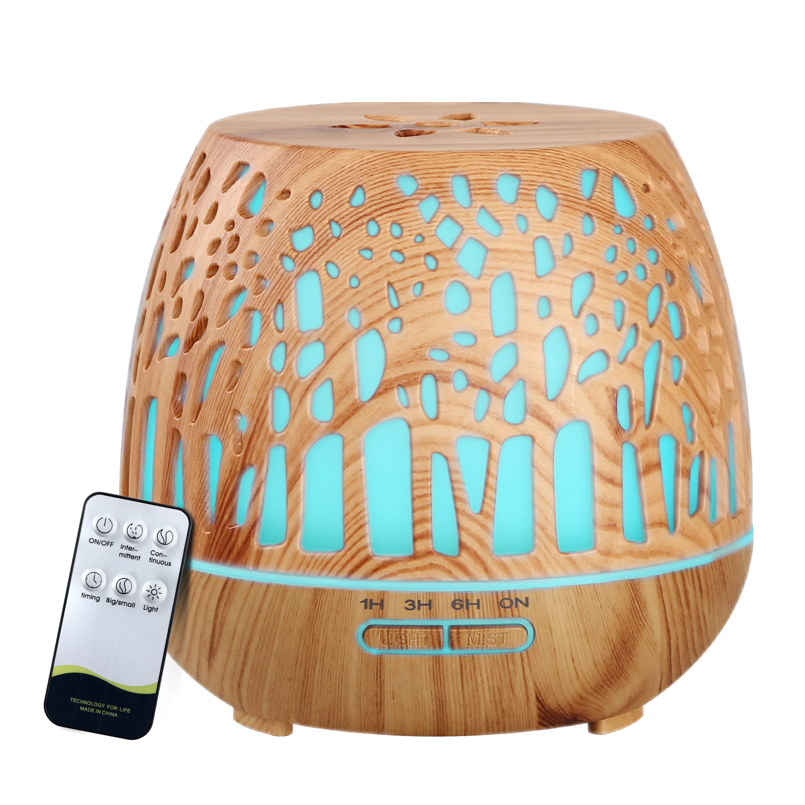 Devanti Aroma Diffuser Wood Grain 400ml Humidifier