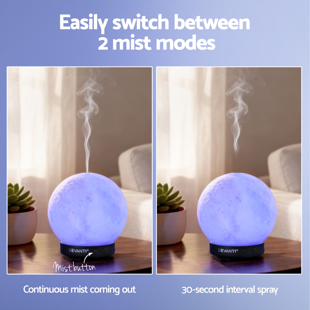 Devanti Ultrasonic Aroma Diffuser Moon Lamp 100ml view 5