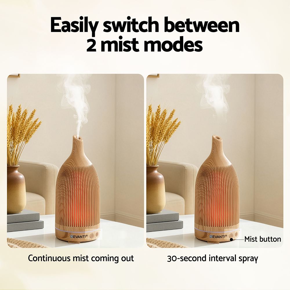 Devanti Ultrasonic Aroma Diffuser Forest 200ml LED Humidifier view 5
