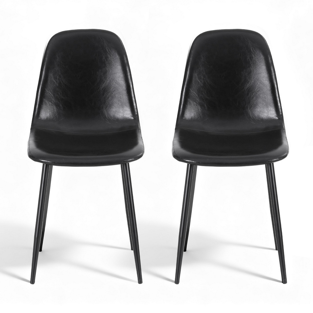 Artiss Retro PU Leather Dining Chairs in Multiple Colours view 3