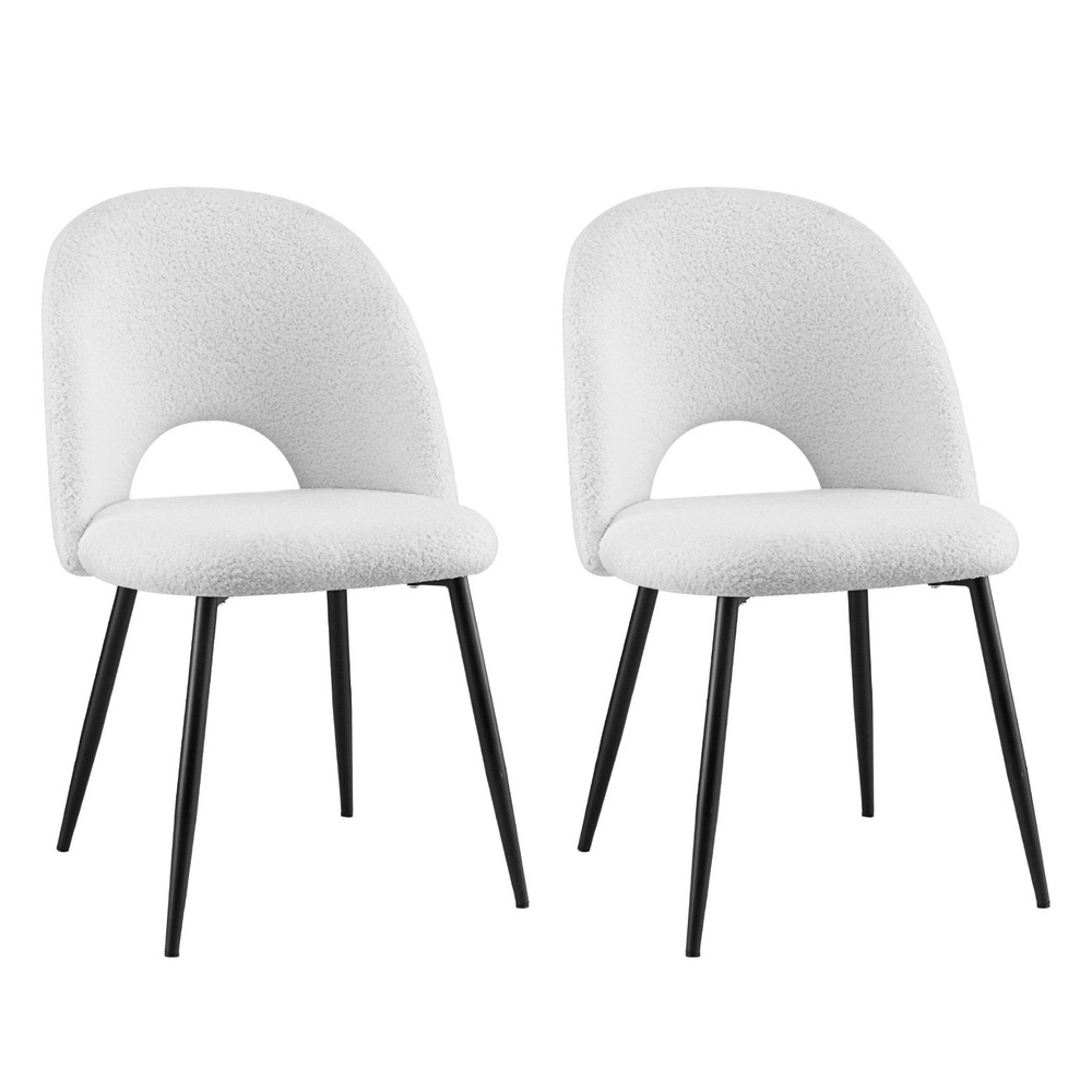 Artiss Sherpa Dining Chair, Single or Set of 2