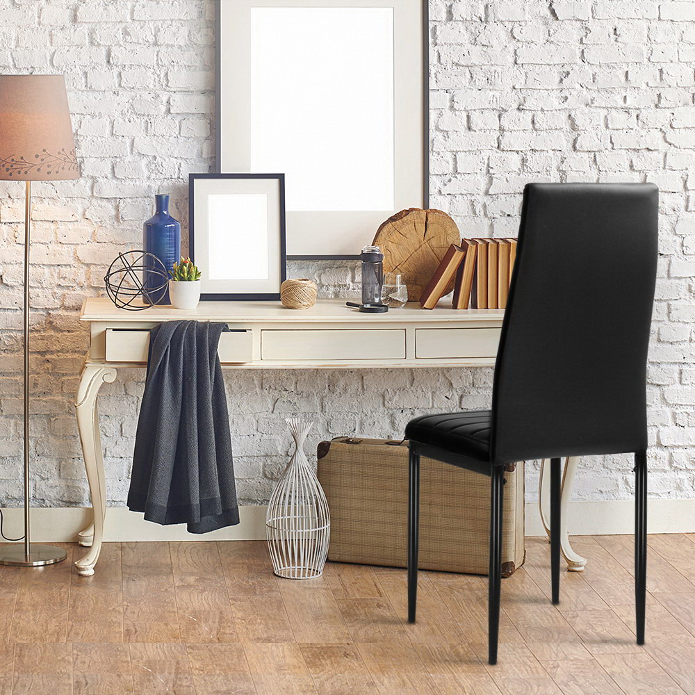 Artiss Leather Tufted Dining Chairs, Set of 4, Multiple Colours view 5