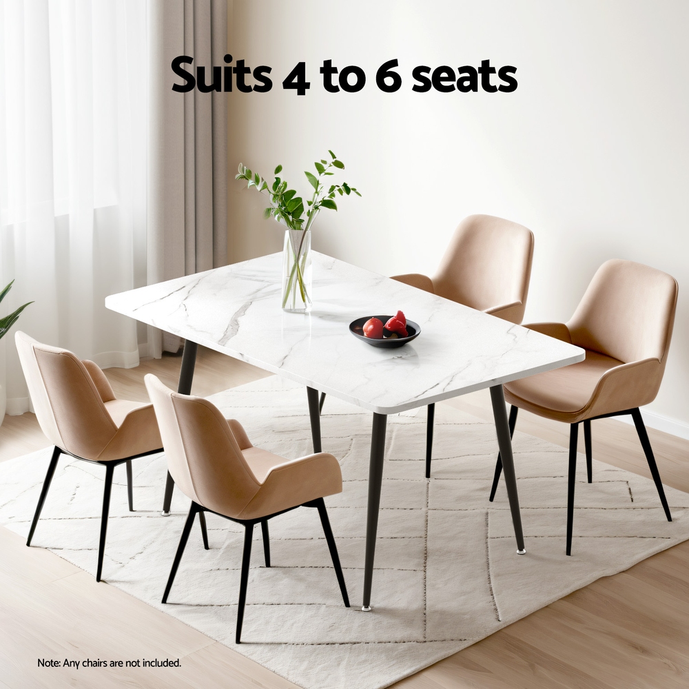 Artiss 1.5m Marble Effect Dining Table view 4