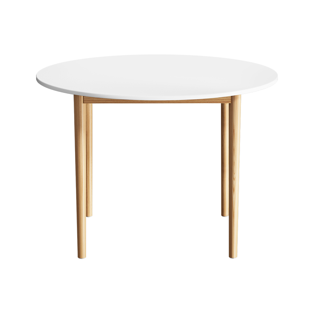 Artiss Demi Round Dining Table White 108cm