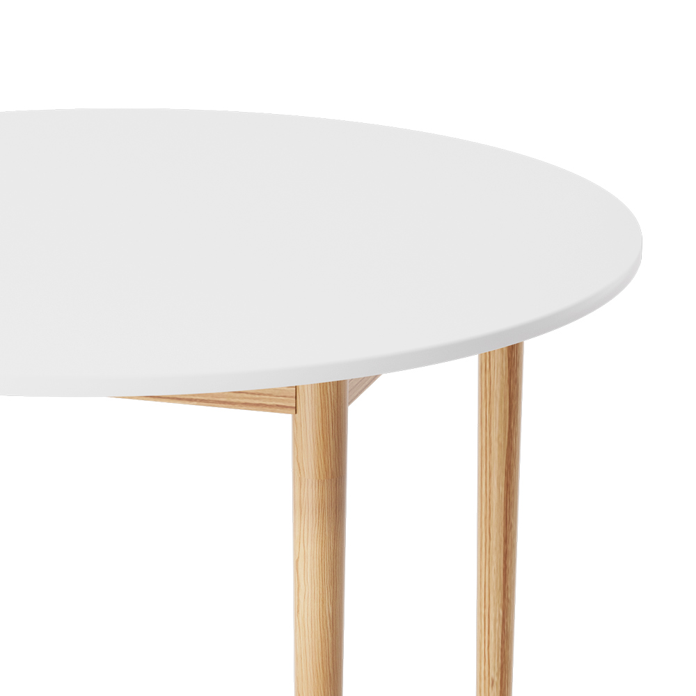 Artiss Demi Round Dining Table White 108cm view 3