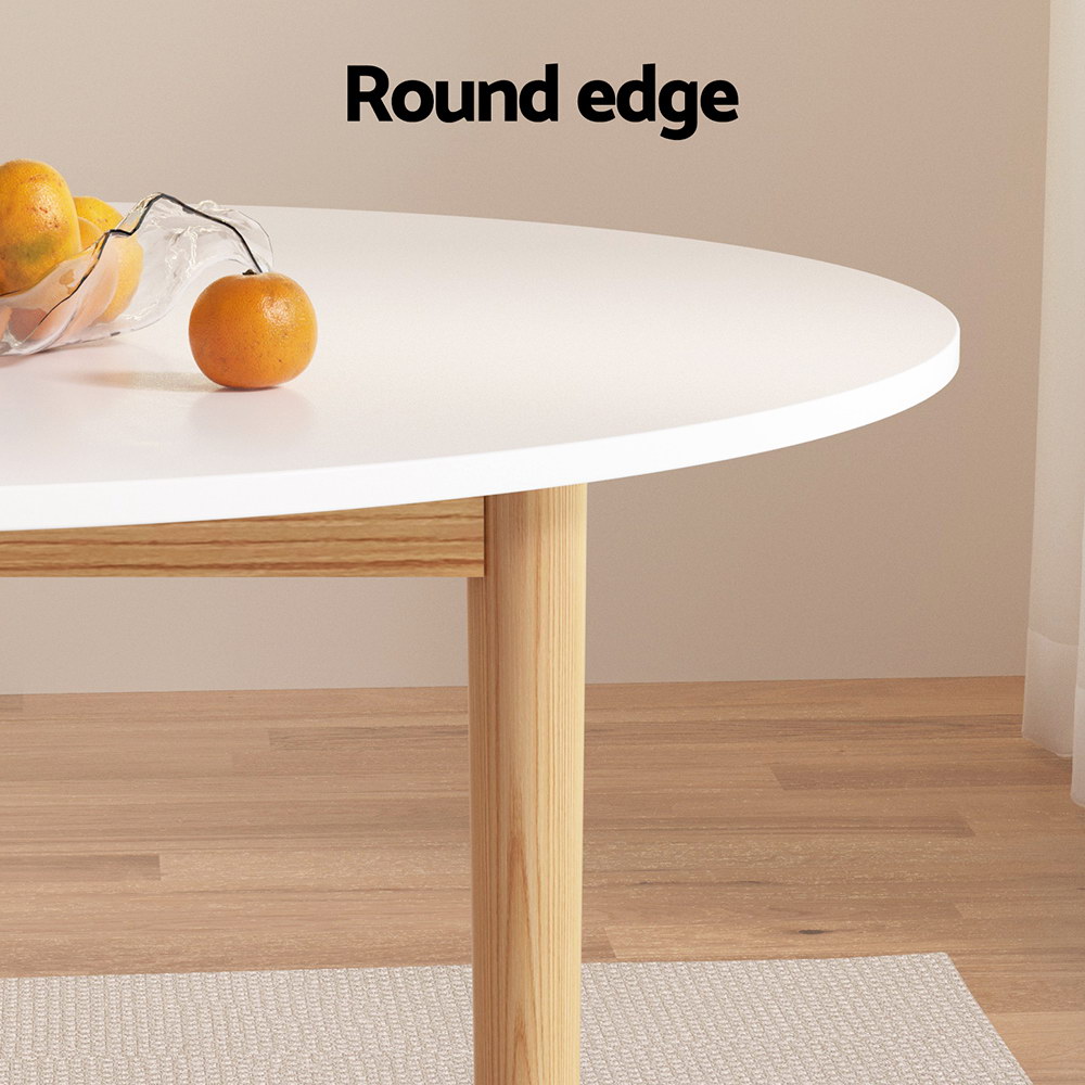 Artiss Demi Round Dining Table White 108cm view 5