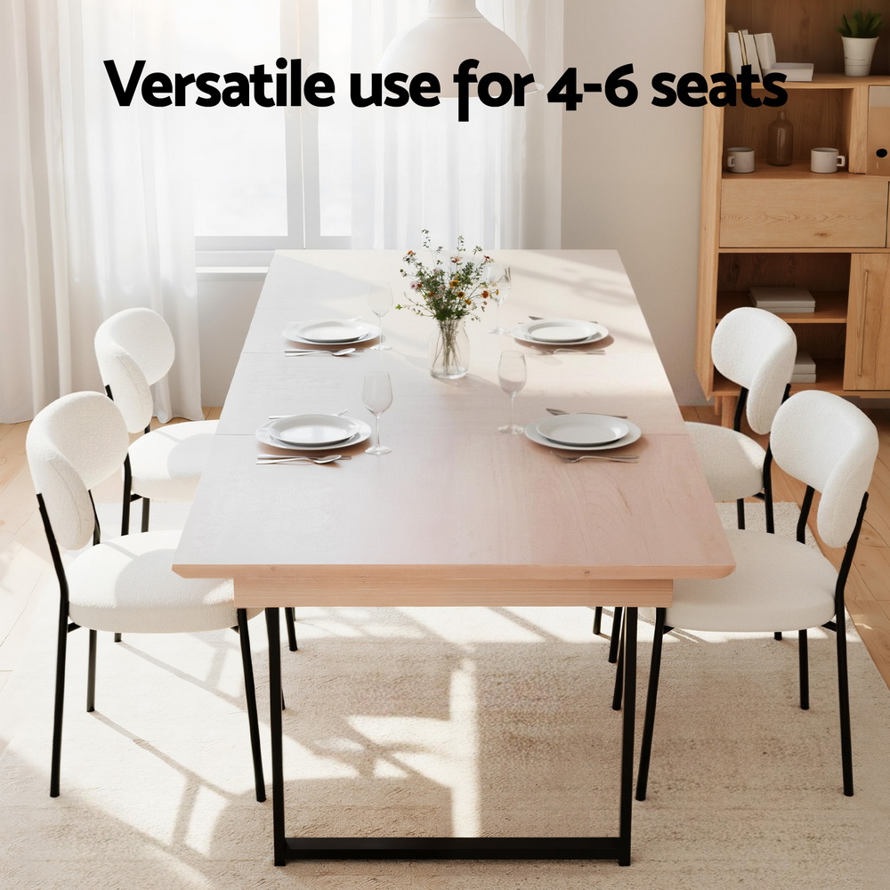 Artiss 2m Extendable Dining Table Natural view 5
