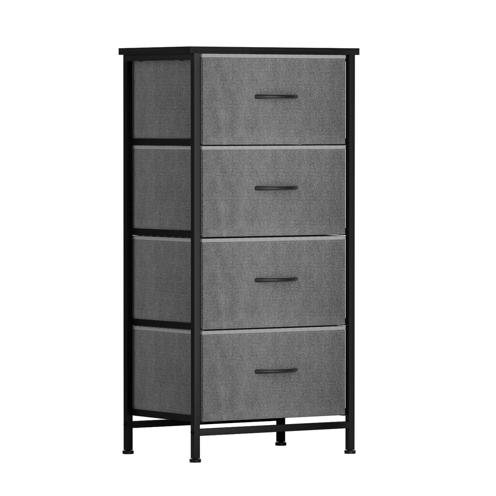 Artiss Chest of 4 Drawers Tallboy Dresser, Grey view 3