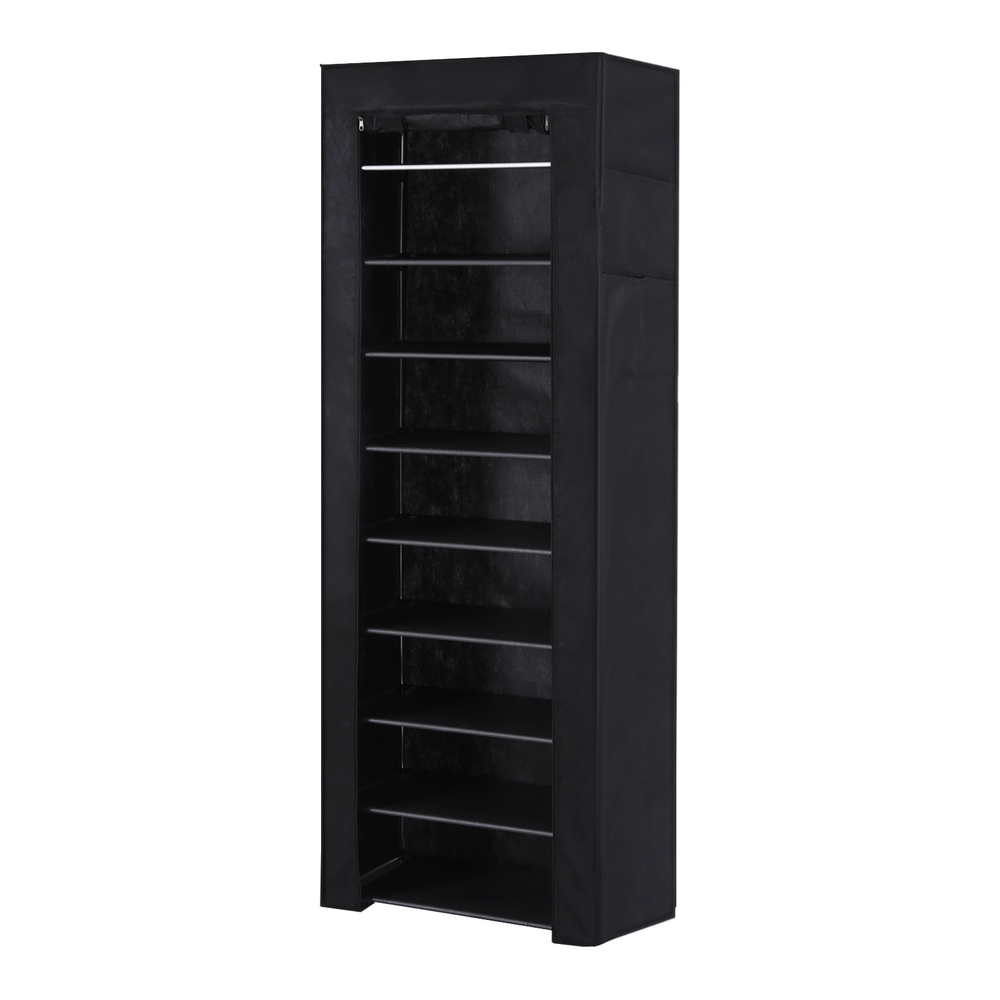 Artiss Shoe Rack Cabinet Removable Cover 10-Tier Black view 3
