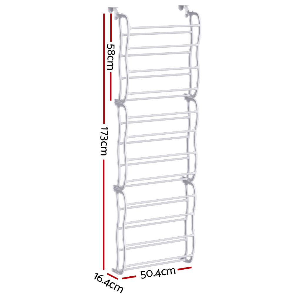 Artiss Eric Over Door Shoe Rack Organiser, 24 Pairs view 2