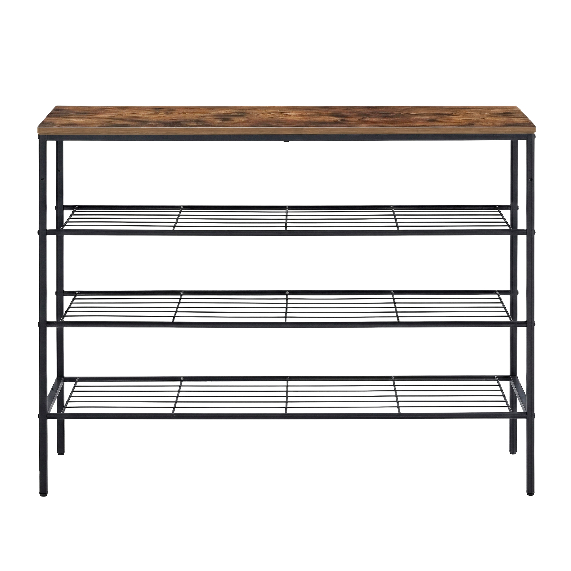 Artiss 4-Tier Shoe Rack Storage Organiser Walnut view 4
